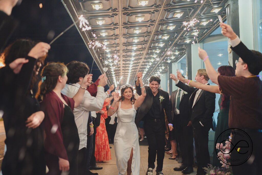 Houston wedding grand exit ideas, budget-friendly wedding send-off, unique wedding exit ideas Houston, fun grand exit ideas for weddings, wedding sparkler exit Houston, non-sparkler wedding send-off ideas, creative wedding exit alternatives, Texas wedding reception exit ideas, Brandt 1910 wedding grand exit, best wedding send-off ideas for Houston couples